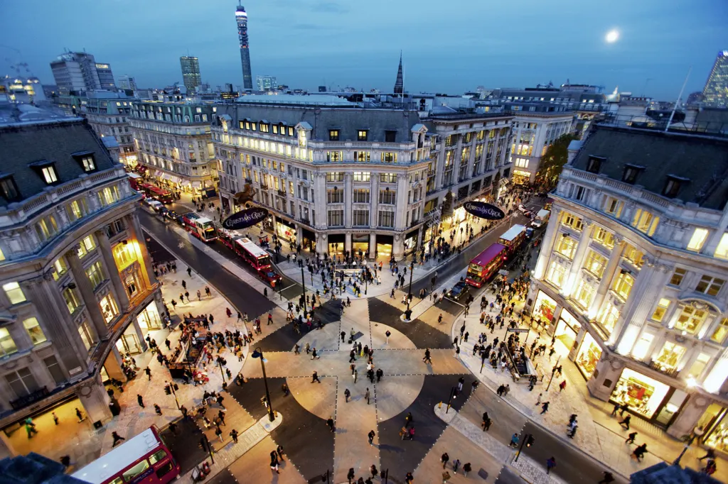 Oxford Circus. The opening day of the new 'Shibuya' Tokyo style crossing at Oxford Circus. One of the shots from this was a finalist in Landscape Photographer of the Year awards 2013.